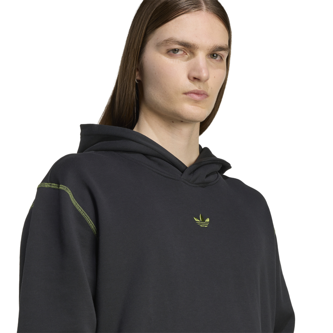 adidas Originals Distressed Graphic Fleece Hoodie Image 3 of 5. Tap to open photo gallery.