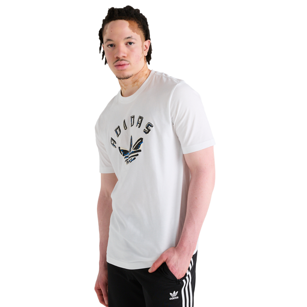 adidas Originals Graphic Tee Image 1 of 4. Tap to open photo gallery.