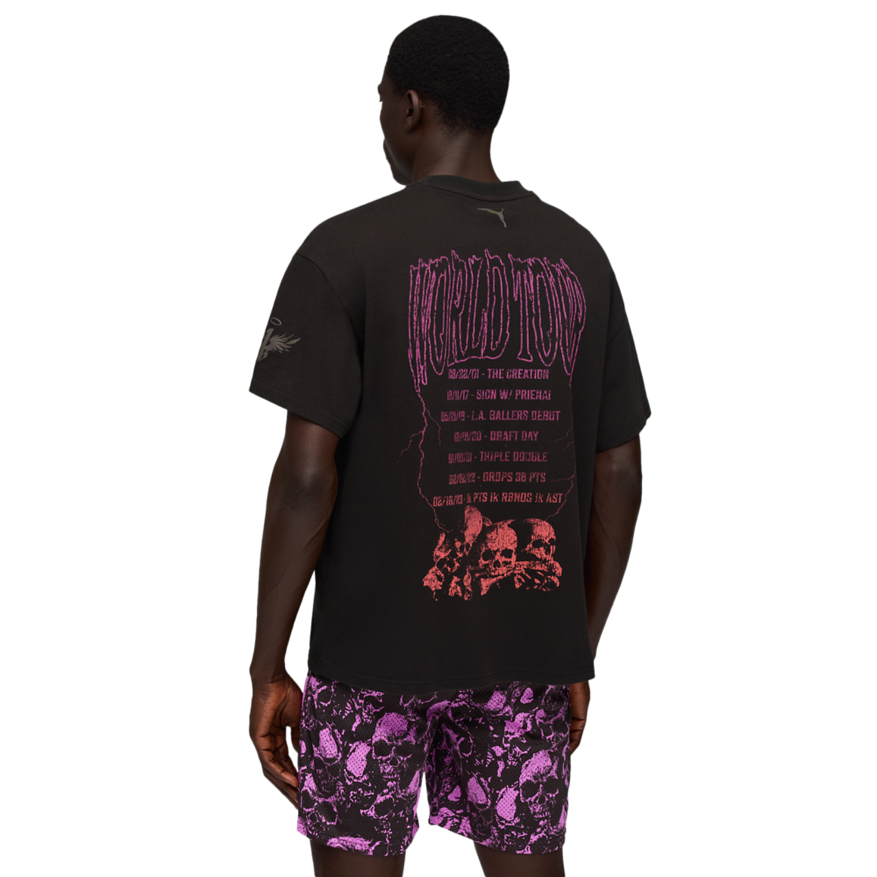 Puma Melo x Alien Basketball T-Shirt Image 3 of 5. Tap to open photo gallery.