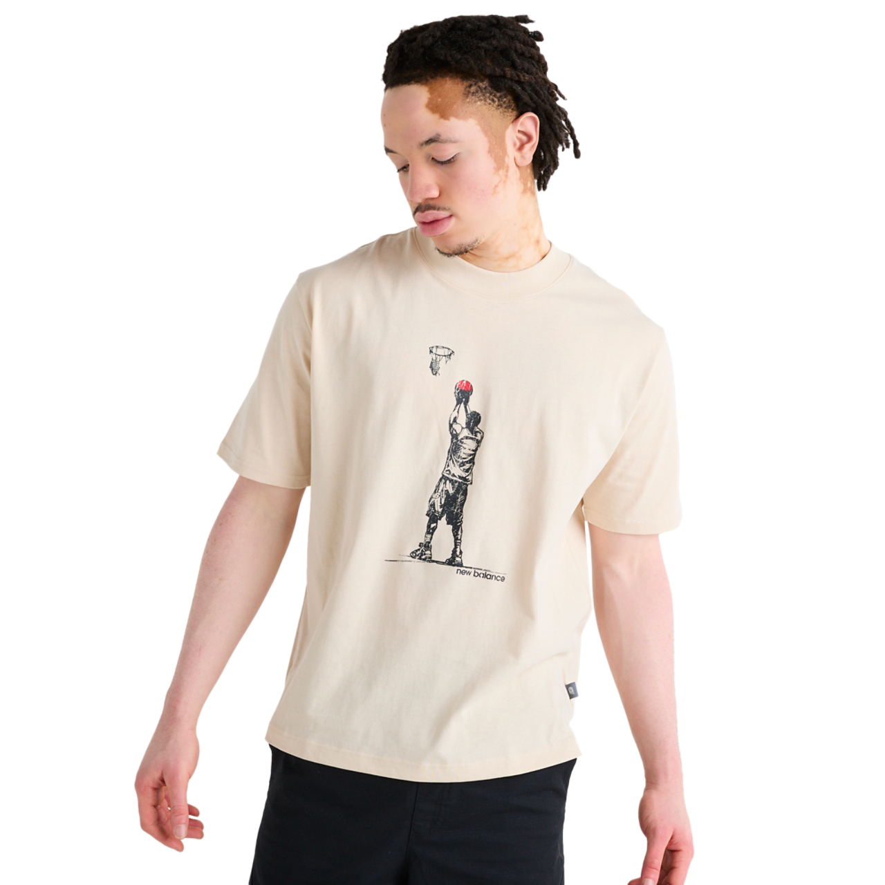 New Balance Hoops Player Graphic Tee Image 1 of 5. Tap to open photo gallery.