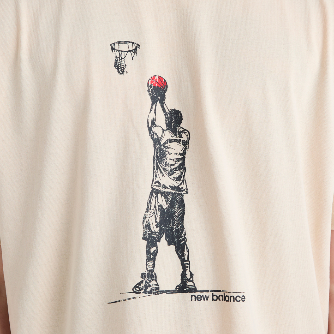 New Balance Hoops Player Graphic Tee Image 3 of 5. Tap to open photo gallery.