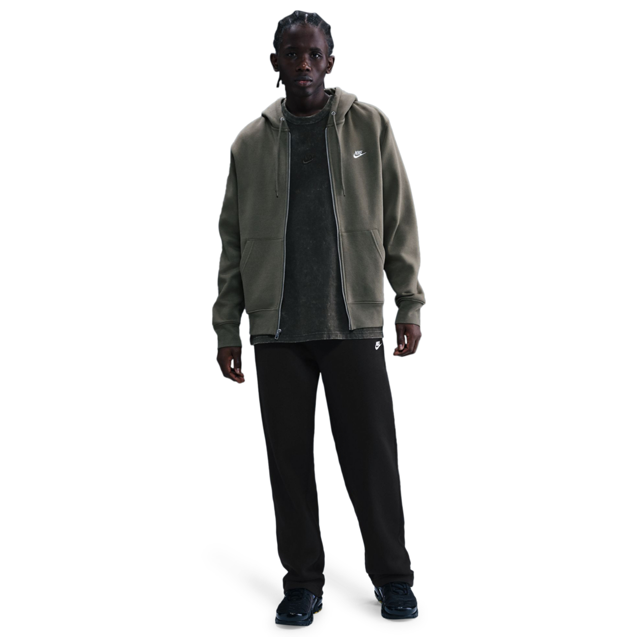 Nike Club Fleece Bungee Trousers Image 4 of 4. Tap to open photo gallery.