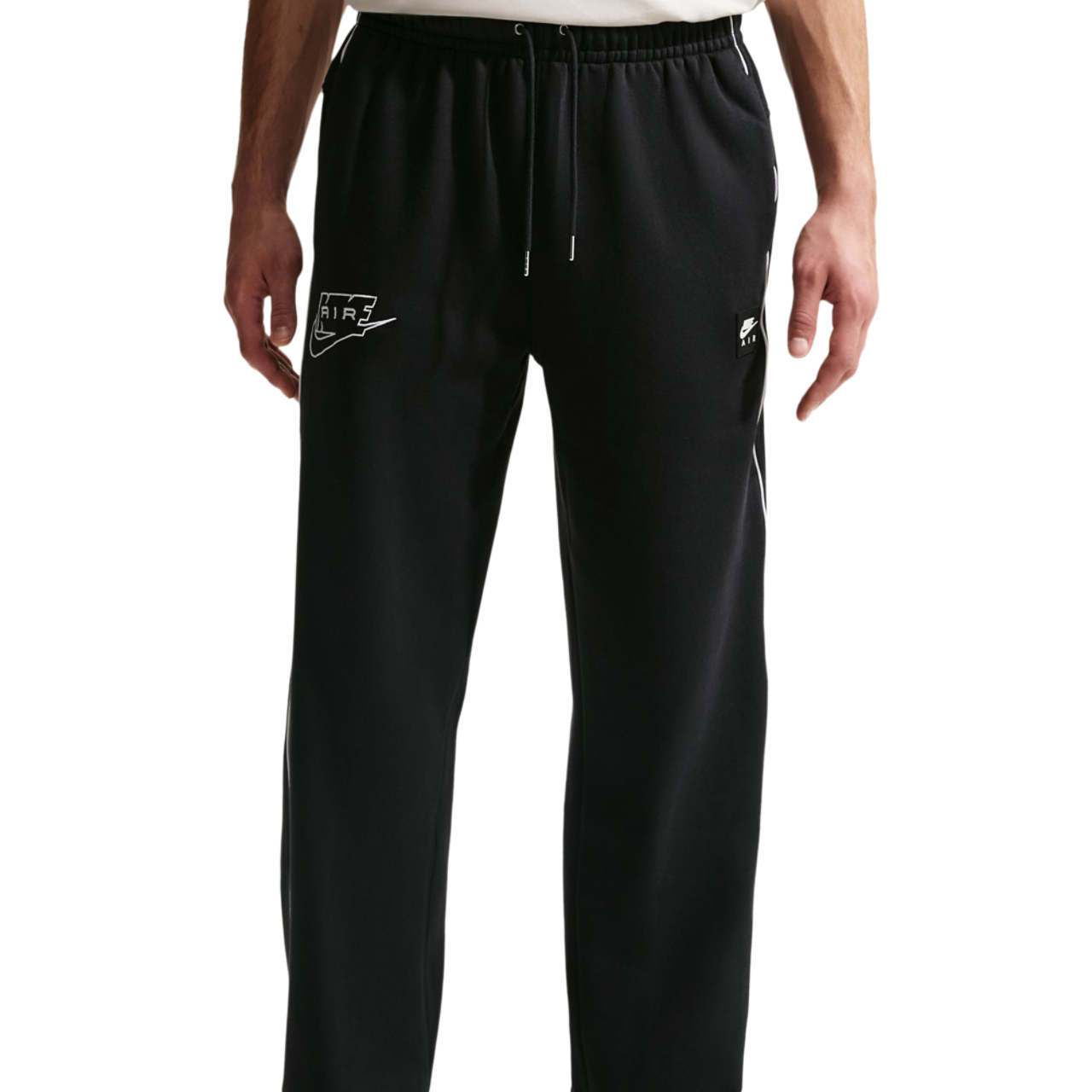 Nike Air Brushed Fleece Open Hem Pant Image 1 of 6. Tap to open photo gallery.