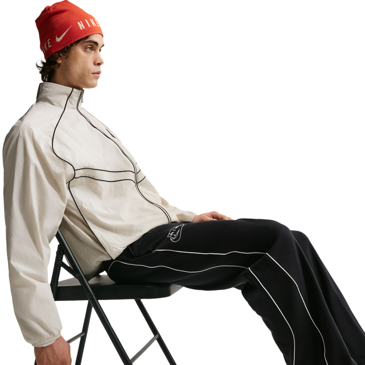 Nike Air Brushed Fleece Open Hem Pant Image 2 of 6. Tap to open photo gallery.