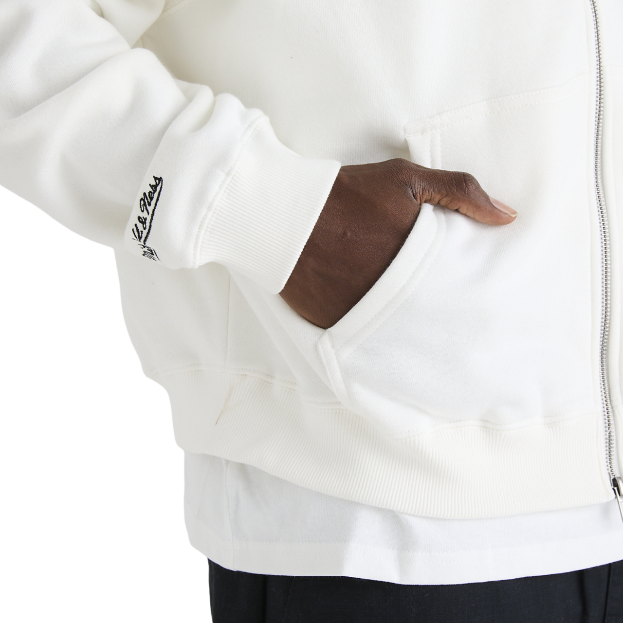 Mitchell & Ness Worldwide Bulls Fleece Hoodie Image 5 of 7. Tap to open photo gallery.