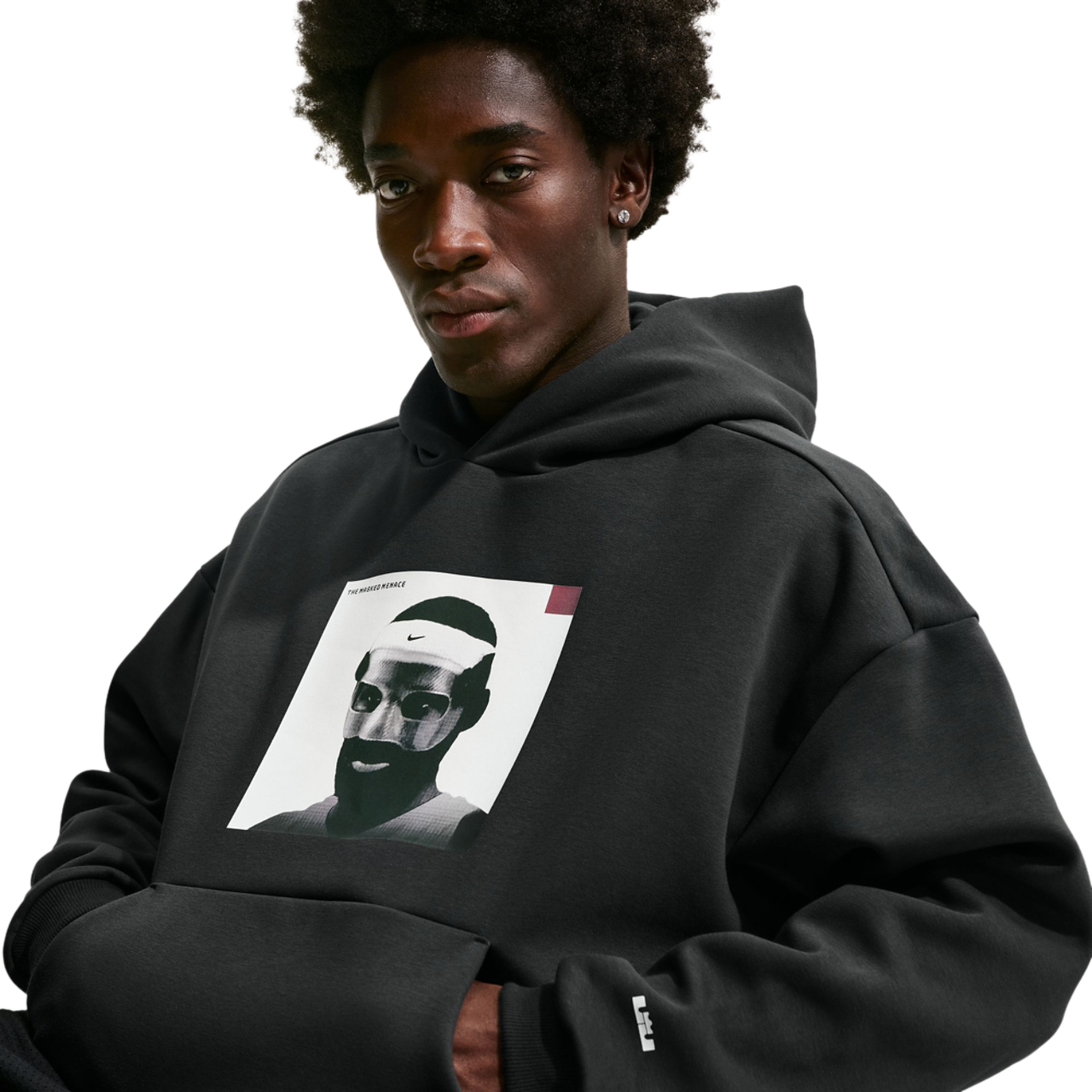 Nike Lebron James The Masked Mena Hoodie Image 3 of 6. Tap to open photo gallery.