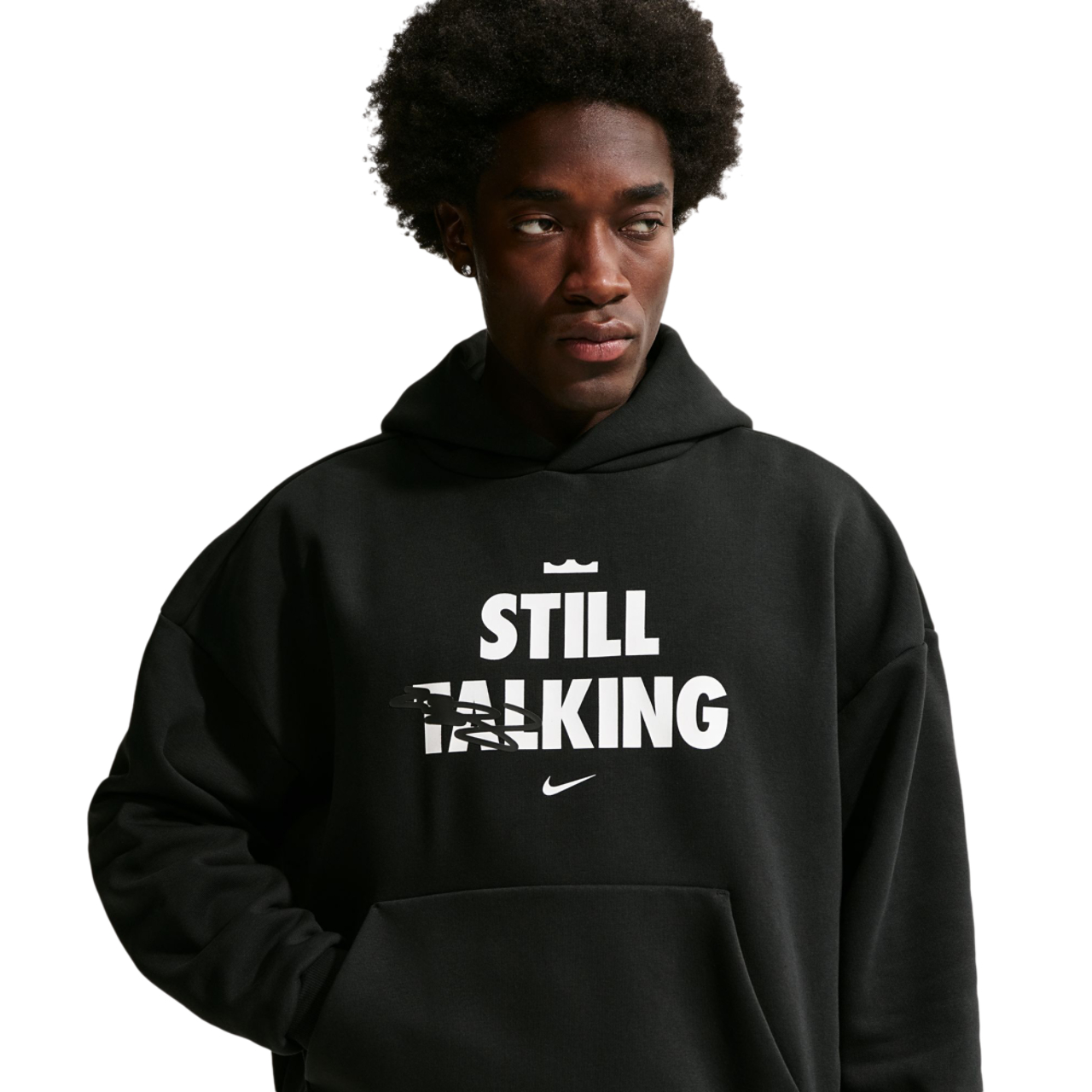 Nike Therma-FIT Brushed Pullover LBJ Basketball Hoodie Image 1 of 6. Tap to open photo gallery.