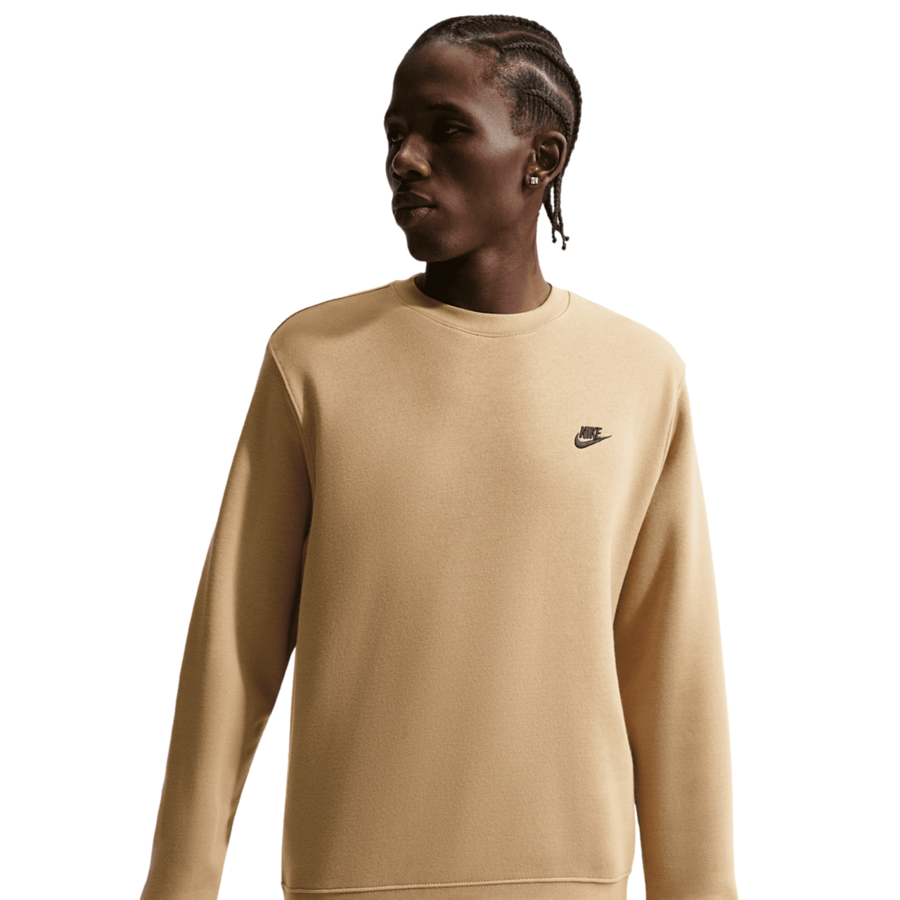Nike Club Brushed Fleece Crew Image 1 of 5. Tap to open photo gallery.