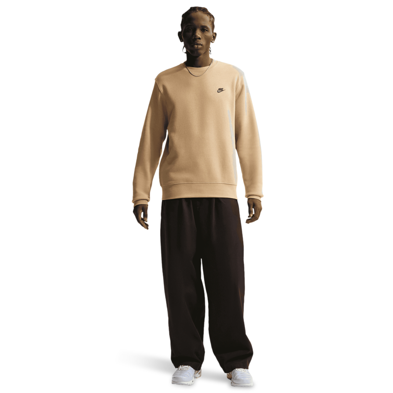 Nike Club Brushed Fleece Crew Image 2 of 5. Tap to open photo gallery.