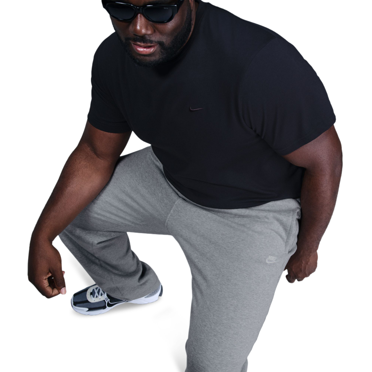 Nike Club Brushed Fleece Open Hem Pant Image 4 of 6. Tap to open photo gallery.