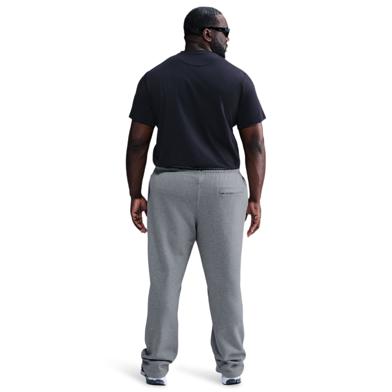 Nike Club Brushed Fleece Open Hem Pant Image 6 of 6. Tap to open photo gallery.