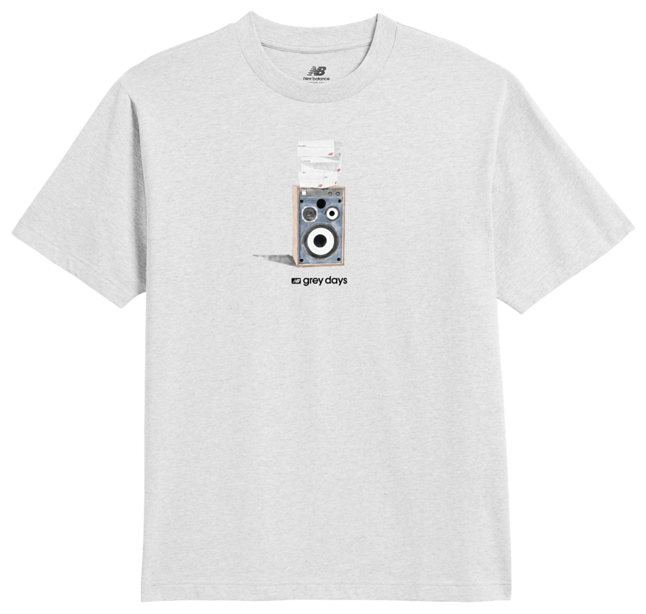 New Balance Grey Days Speaker Tee Image 1 of 3. Tap to open photo gallery.