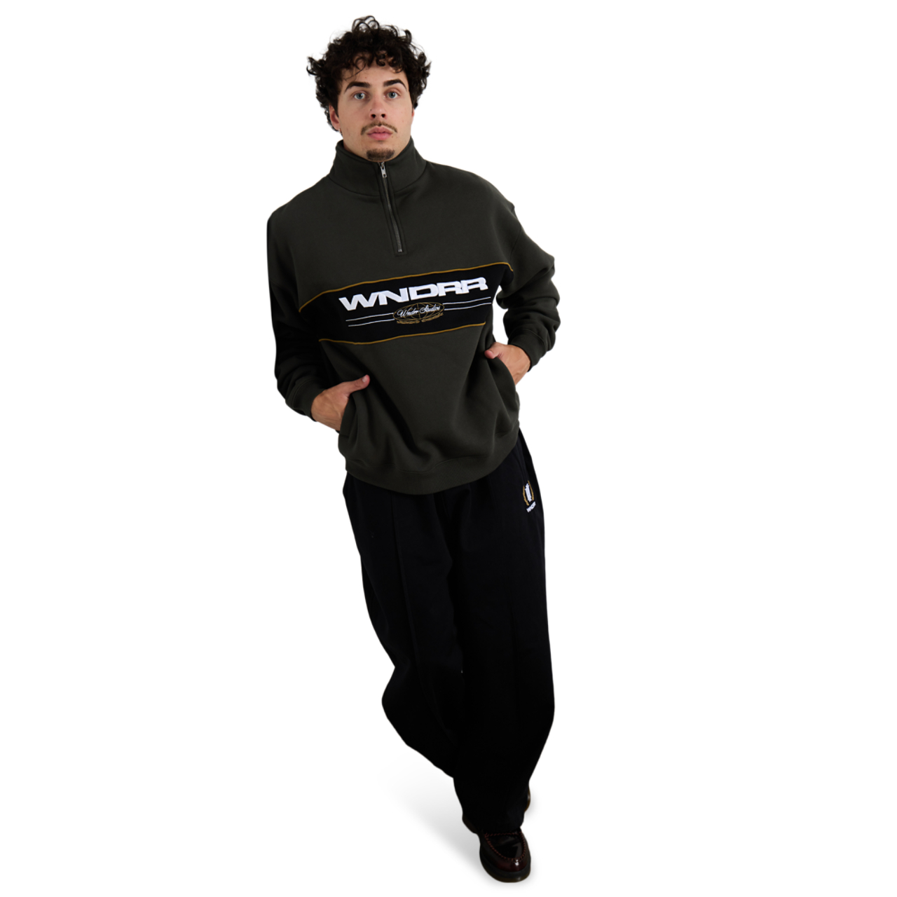 WNDRR Maison 1/4 Zip Sweatshirt Image 2 of 4. Tap to open photo gallery.