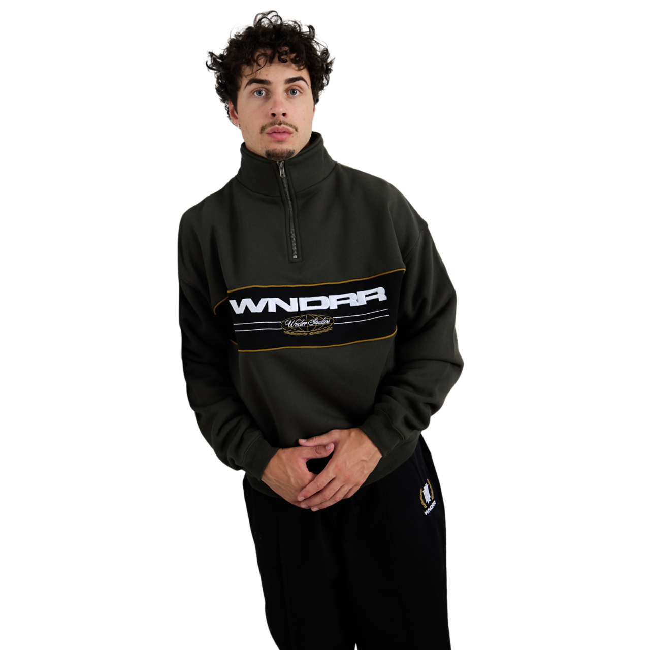 WNDRR Maison 1/4 Zip Sweatshirt Image 3 of 4. Tap to open photo gallery.
