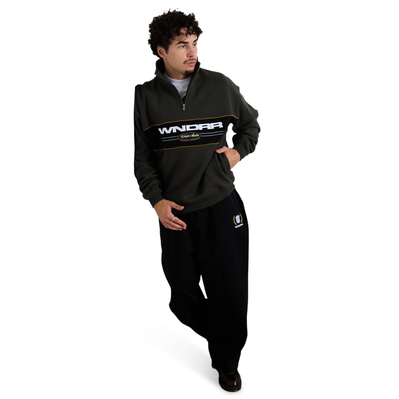 WNDRR Maison 1/4 Zip Sweatshirt Image 4 of 4. Tap to open photo gallery.