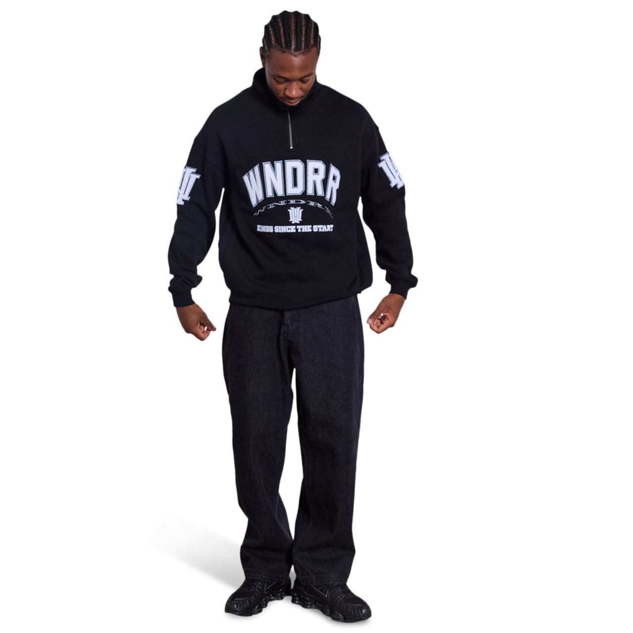 WNDRR Institute 1/4 Zip Sweatshirt Image 2 of 5. Tap to open photo gallery.