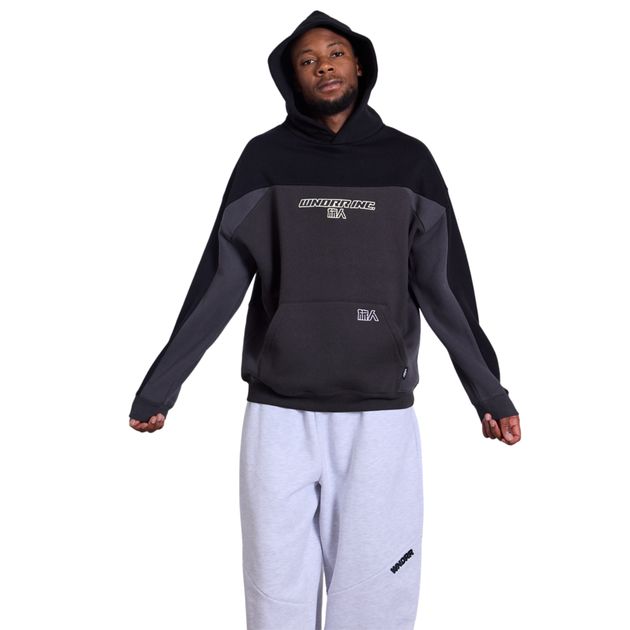 WNDRR Shoji Panel Hood Sweat Image 2 of 6. Tap to open photo gallery.