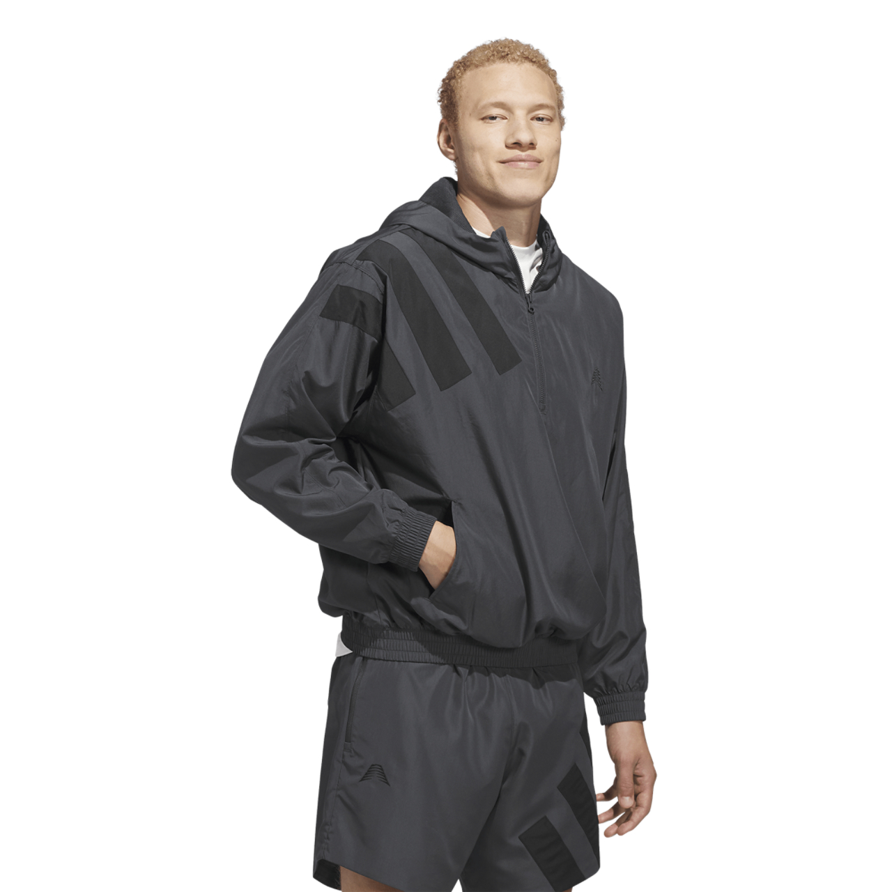 adidas Anthony Edwards Anorak Pullover Jacket Image 1 of 5. Tap to open photo gallery.
