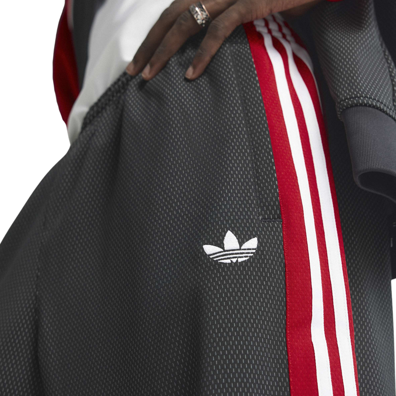 adidas Superstar Loose Mesh Trackpants Image 6 of 8. Tap to open photo gallery.