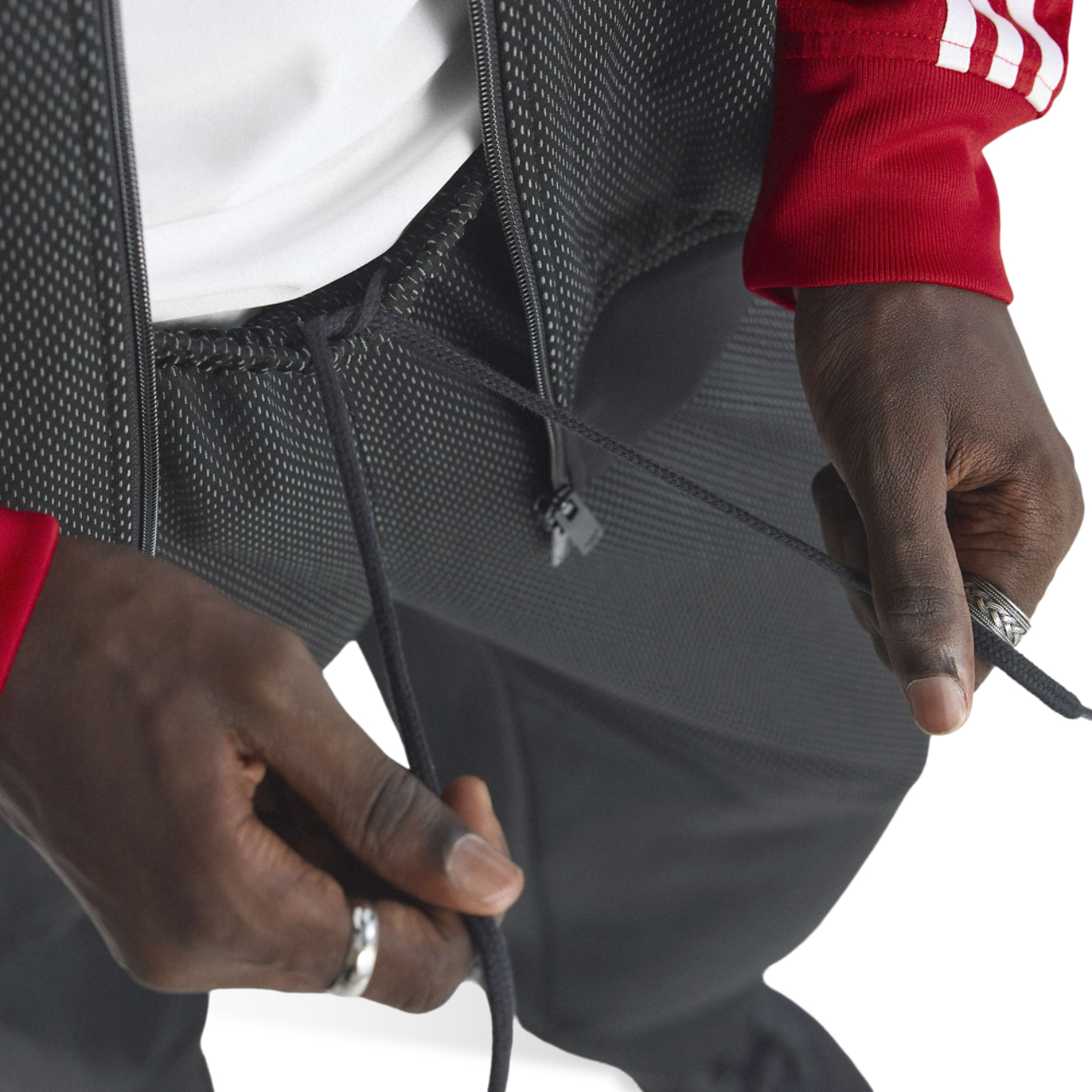 adidas Superstar Loose Mesh Trackpants Image 7 of 8. Tap to open photo gallery.