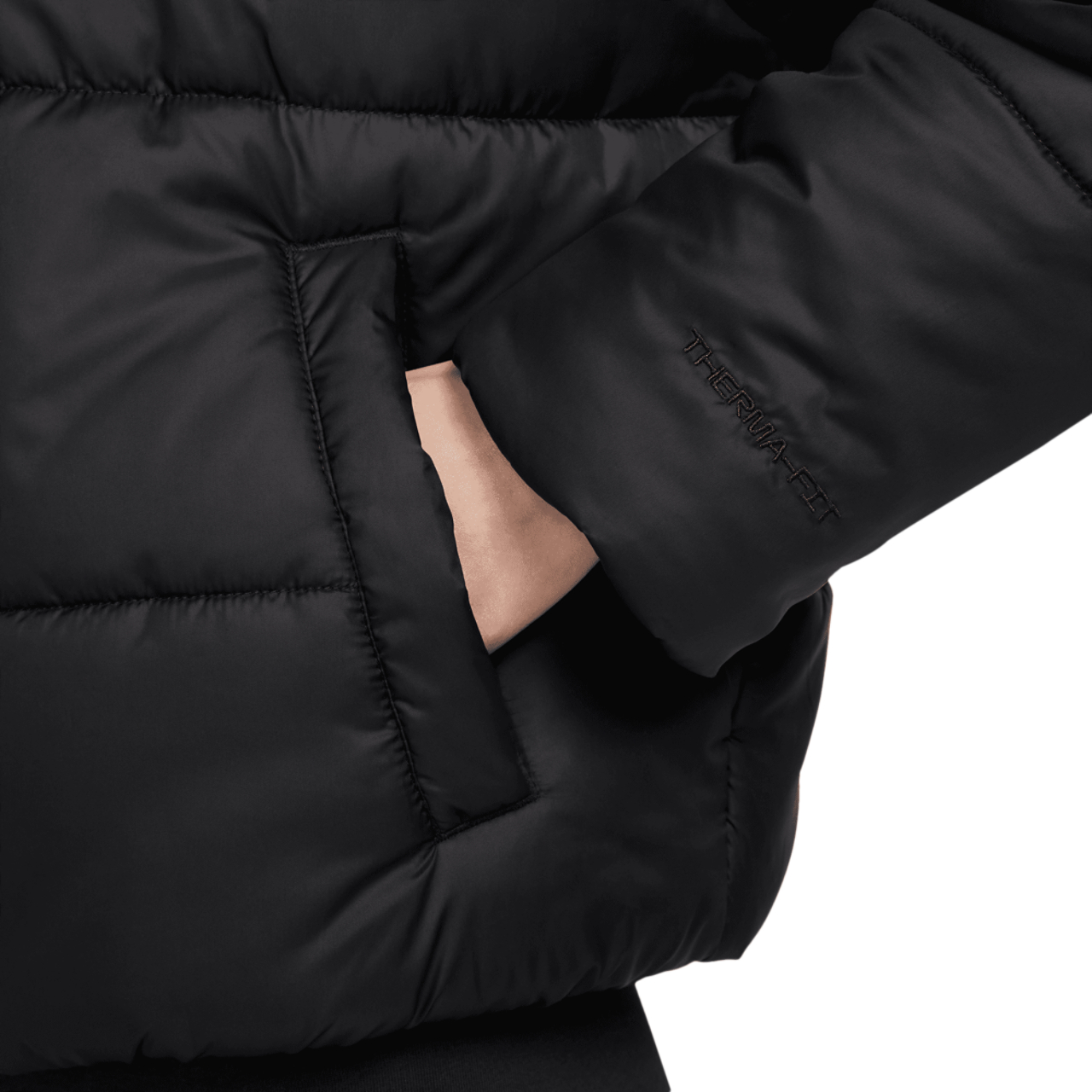Nike Sportswear Puffer Therma-FIT Loose Hooded Jacket Image 5 of 7. Tap to open photo gallery.
