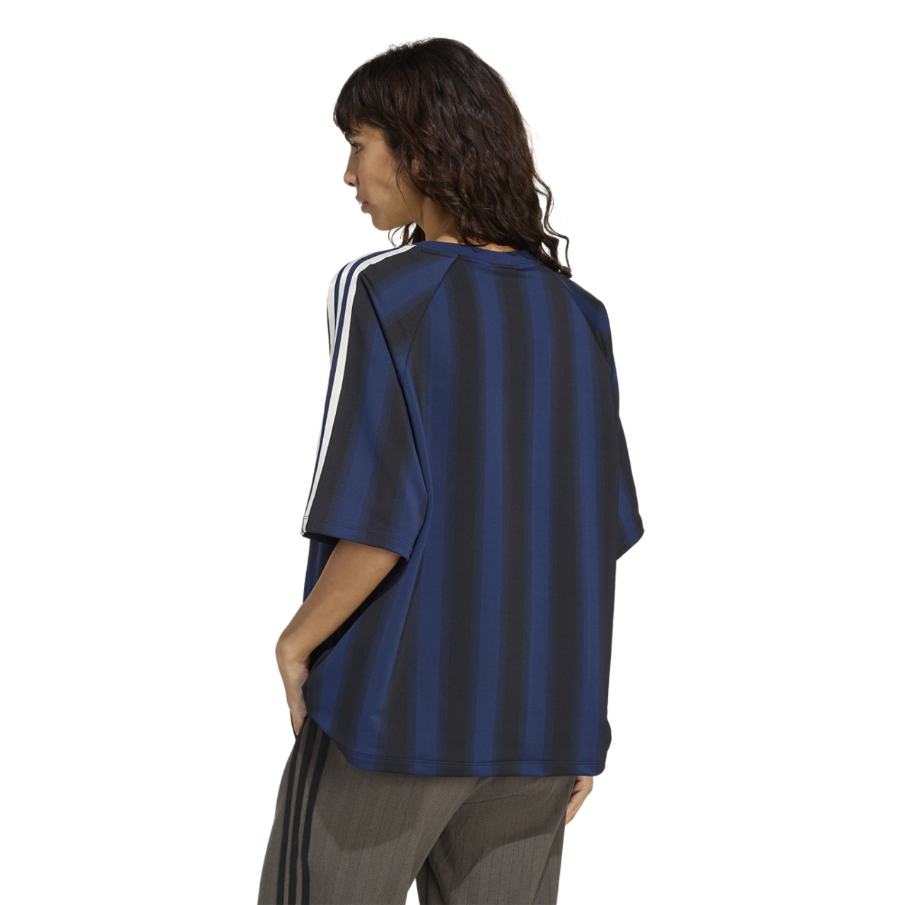adidas Loose Linear T-Shirt Image 2 of 5. Tap to open photo gallery.