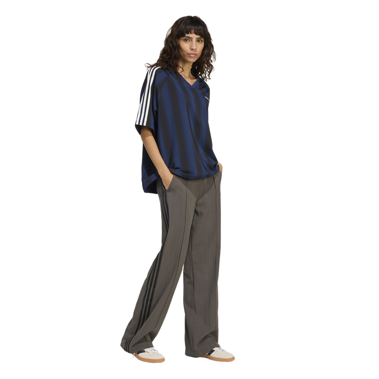 adidas Loose Linear T-Shirt Image 3 of 5. Tap to open photo gallery.