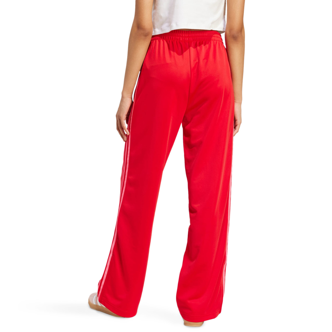 adidas 3-Stripes Flared Firebird Track Pants Image 3 of 5. Tap to open photo gallery.