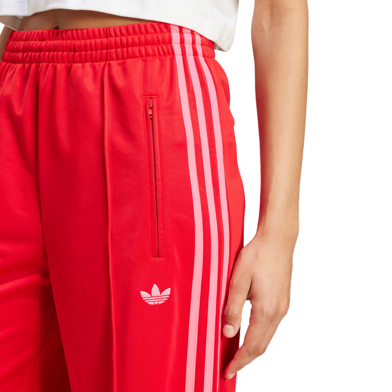 adidas 3-Stripes Flared Firebird Track Pants Image 4 of 5. Tap to open photo gallery.