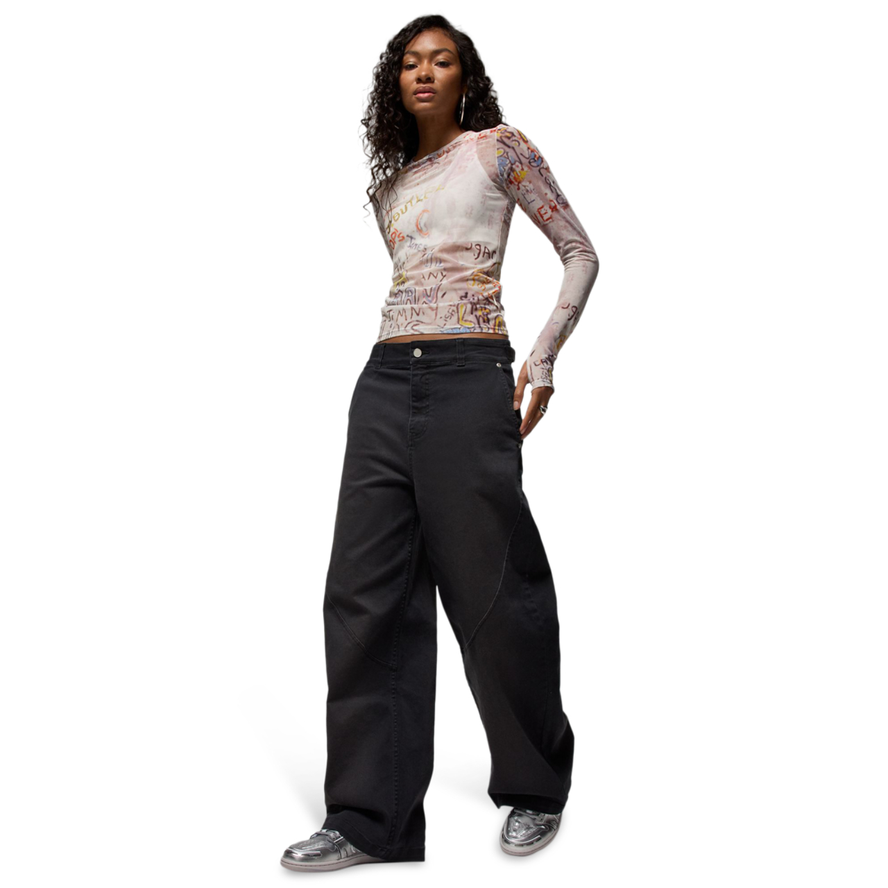 Jordan Flight '91 Wide-Leg Baggy Pant Image 2 of 5. Tap to open photo gallery.