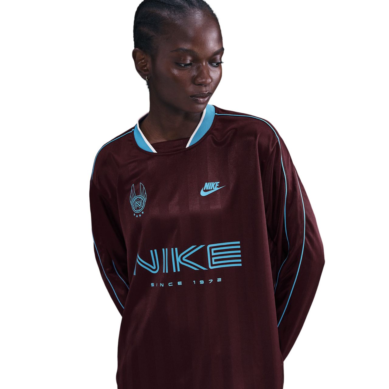 Nike Sportswear Long Sleeve Jersey Top Image 1 of 6. Tap to open photo gallery.
