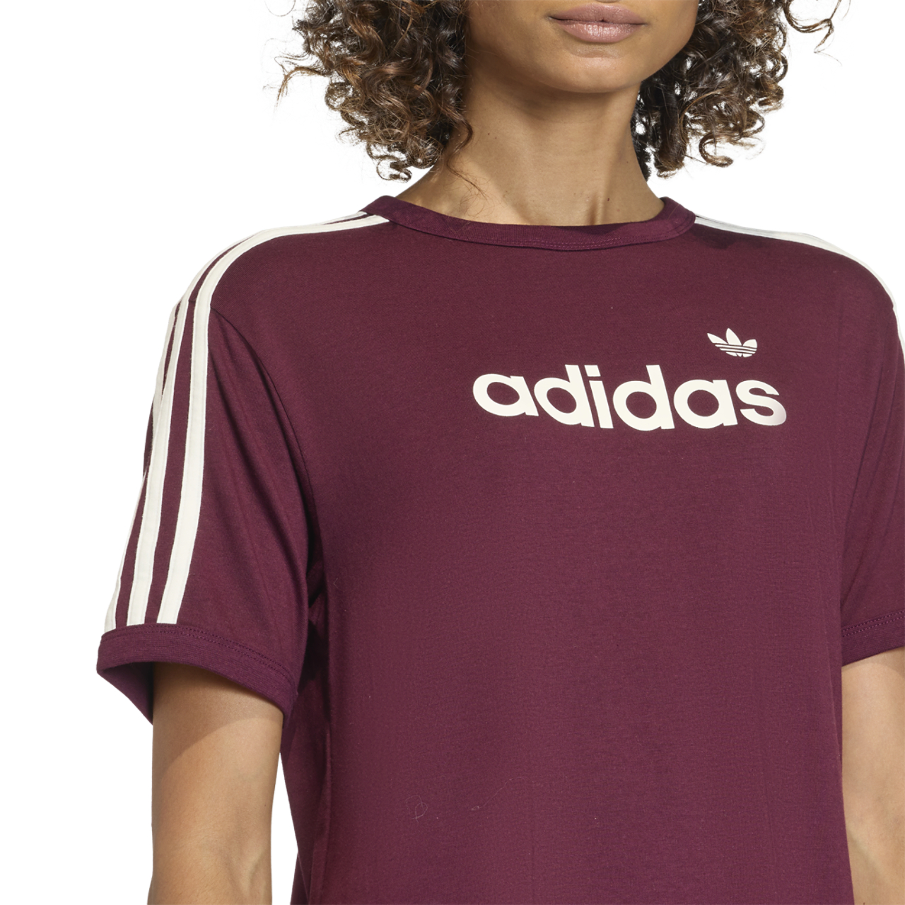 adidas Loose Linear T-Shirt Image 2 of 5. Tap to open photo gallery.