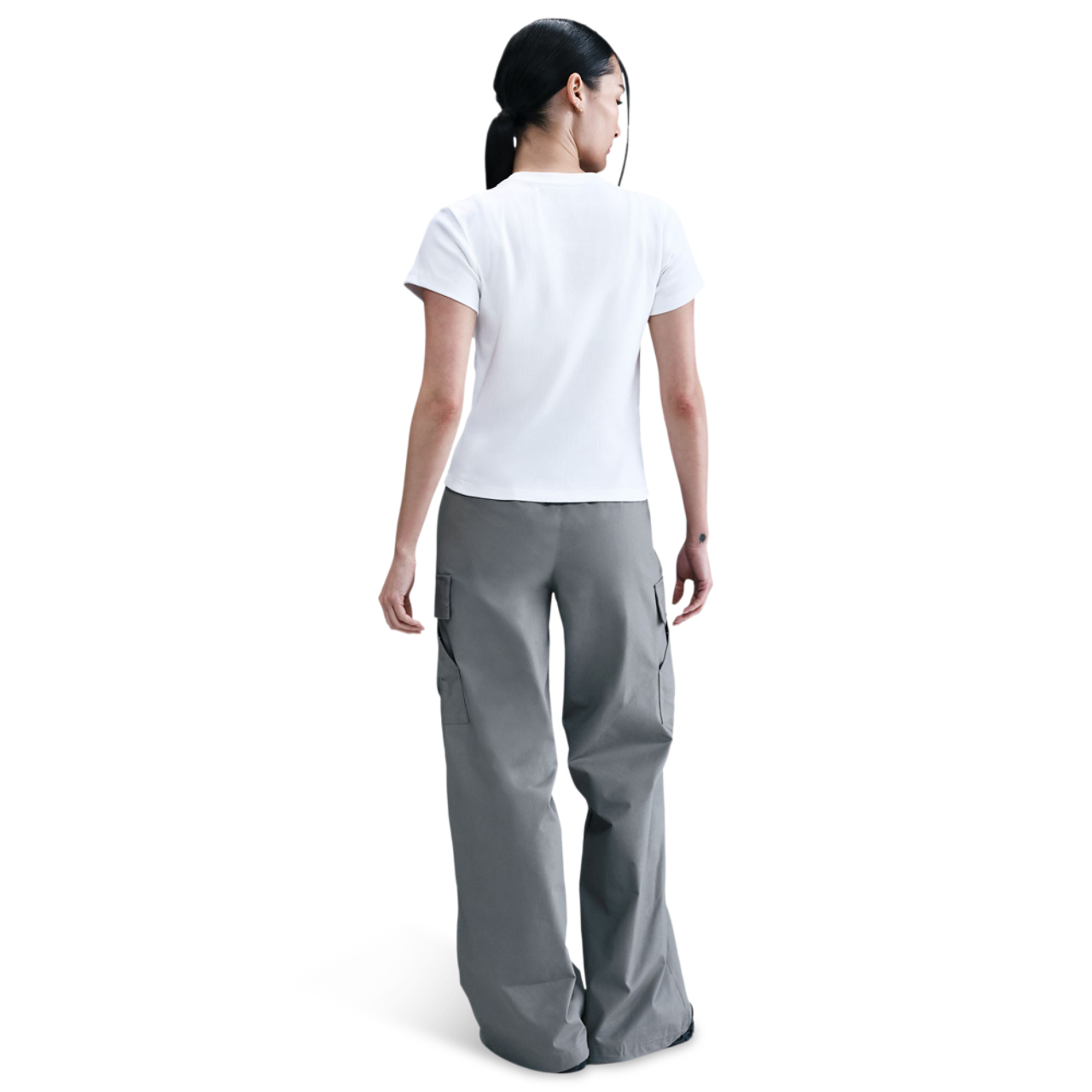 Nike Sportswear Tight Ribbed Short Sleeve Tee Image 6 of 6. Tap to open photo gallery.