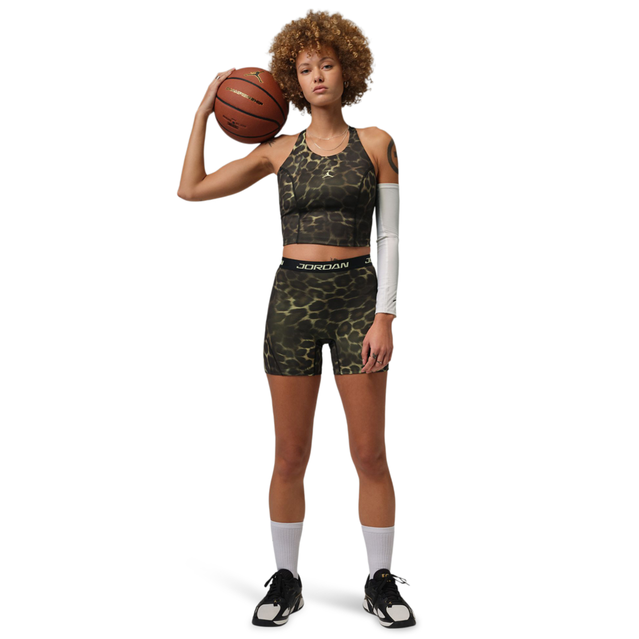Jordan Dri-FIT High-Waisted 5" Printed Shorts Image 1 of 6. Tap to open photo gallery.