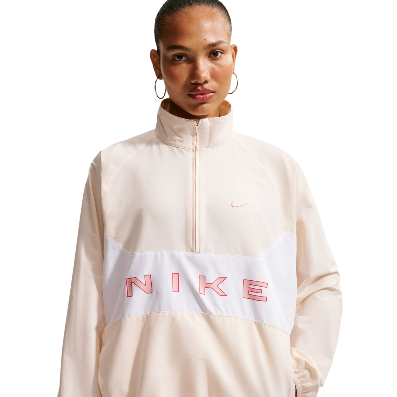 Nike Sportwear Oversized 1/4-Zip Jacket Image 1 of 6. Tap to open photo gallery.