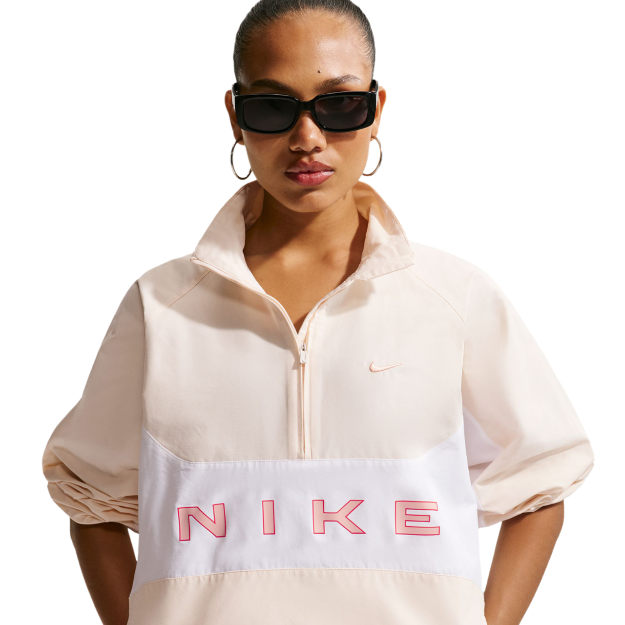 Nike Sportwear Oversized 1/4-Zip Jacket Image 5 of 6. Tap to open photo gallery.