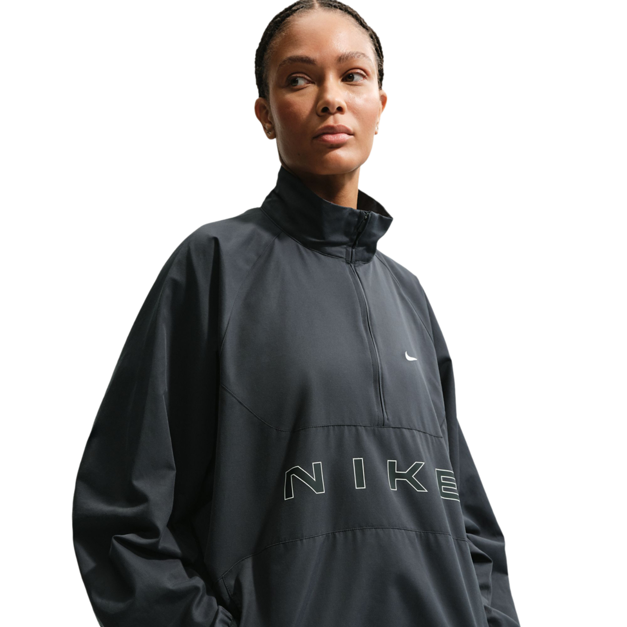 Nike Sportwear Oversized 1/4-Zip Jacket Image 1 of 6. Tap to open photo gallery.
