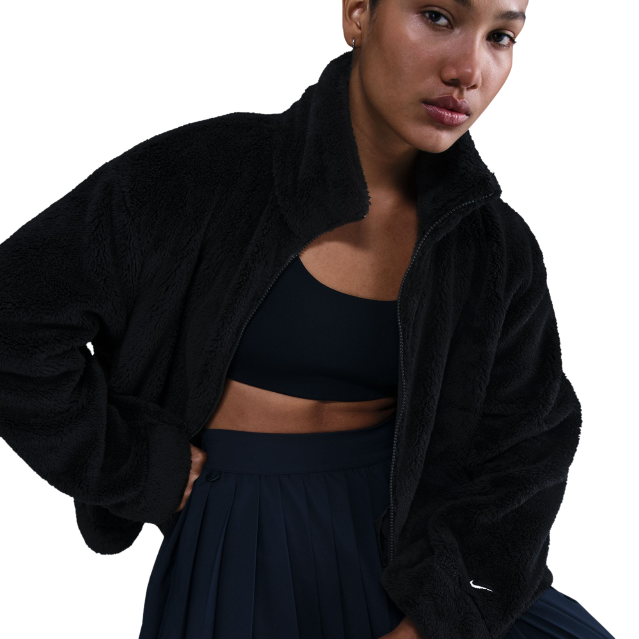 Nike Essential Sherpa Jacket Image 1 of 5. Tap to open photo gallery.