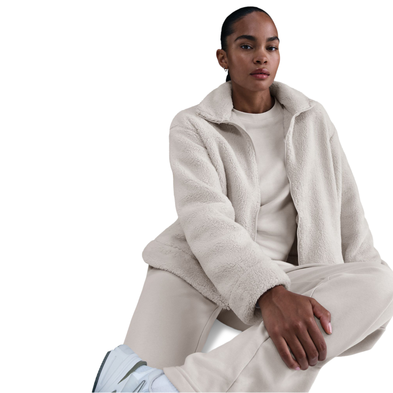Nike Essential Sherpa Jacket Image 2 of 5. Tap to open photo gallery.