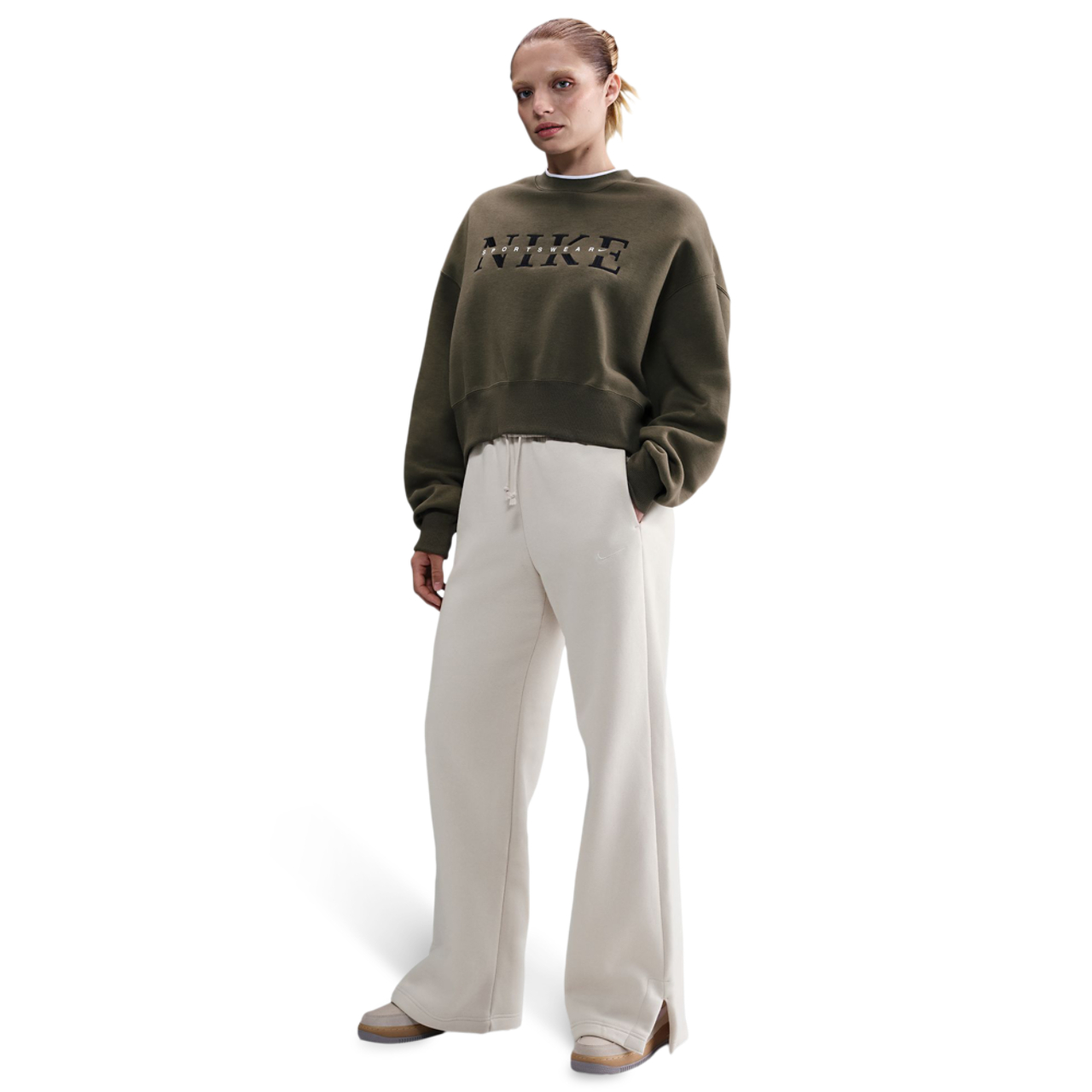 Nike W Nsw Phnx Flc Hr Pant Wide 2 Image 2 of 6. Tap to open photo gallery.