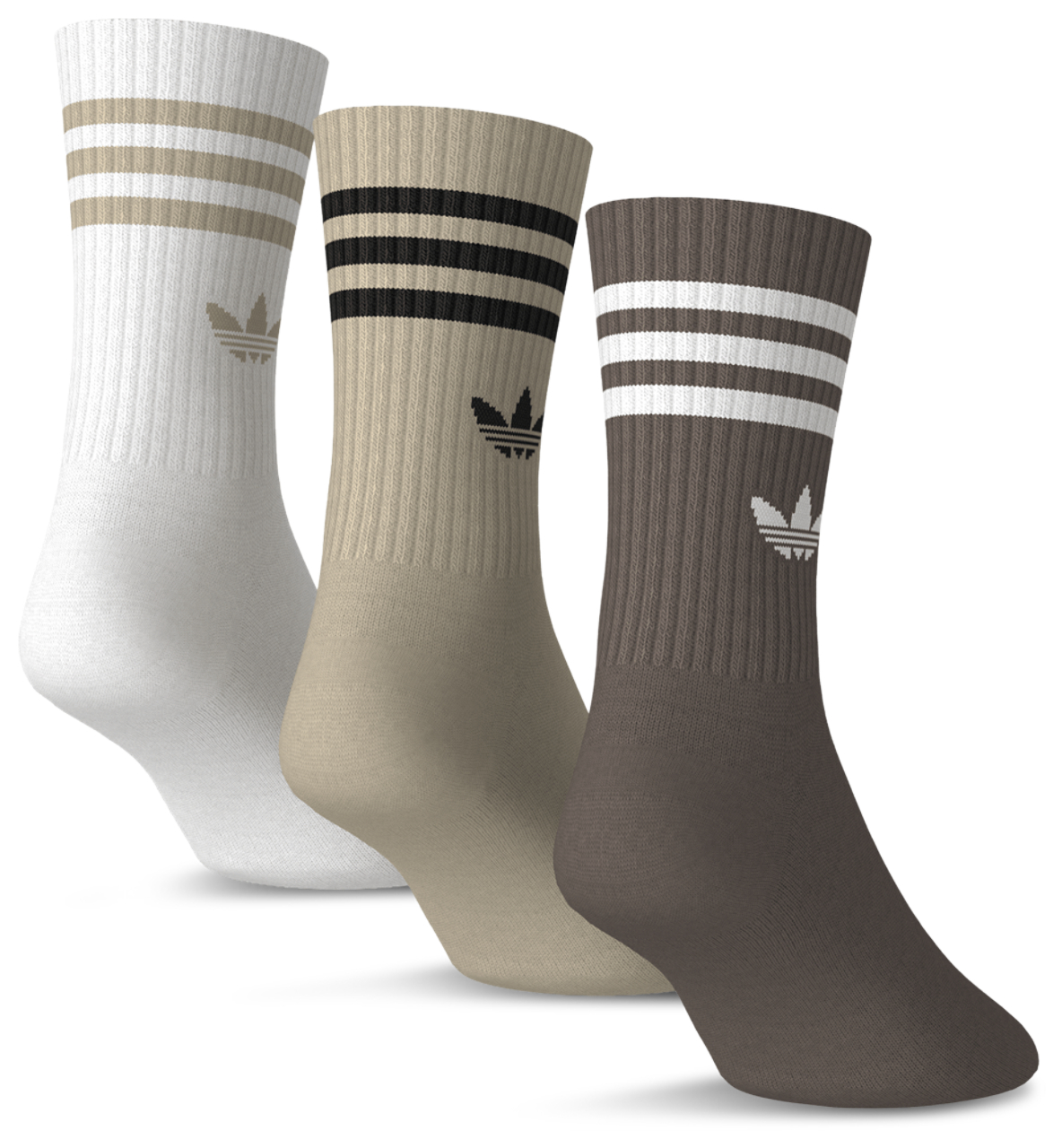 adidas Trefoil Crew Socks 3Pk Image 2 of 2. Tap to open photo gallery.