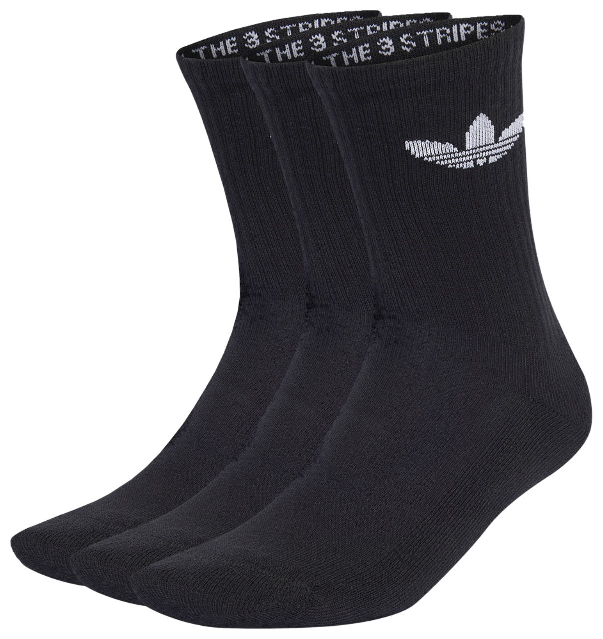 adidas Trefoil Cushion Crew Sock 3 Pack Size Men's 9-12 Image 1 of 1. Tap to open photo gallery.