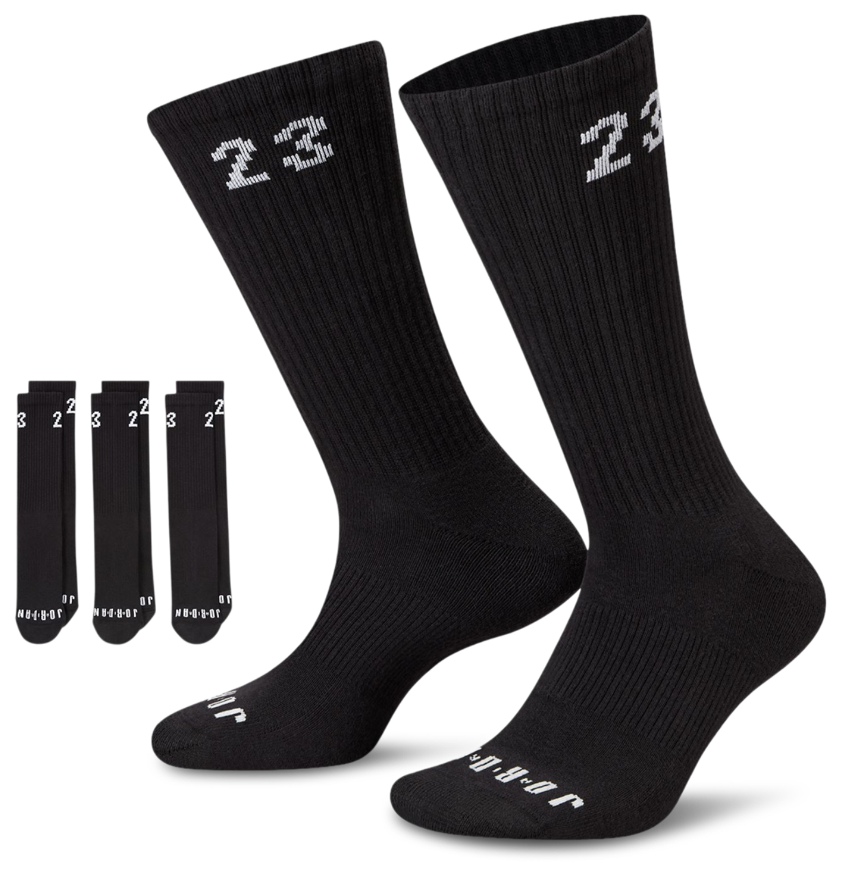 Jordan Essentials Crew Socks 3 Pack M6-8 Image 1 of 3. Tap to open photo gallery.