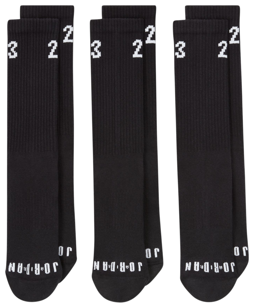 Jordan Essentials Crew Socks 3 Pack M8-12 Image 2 of 5. Tap to open photo gallery.