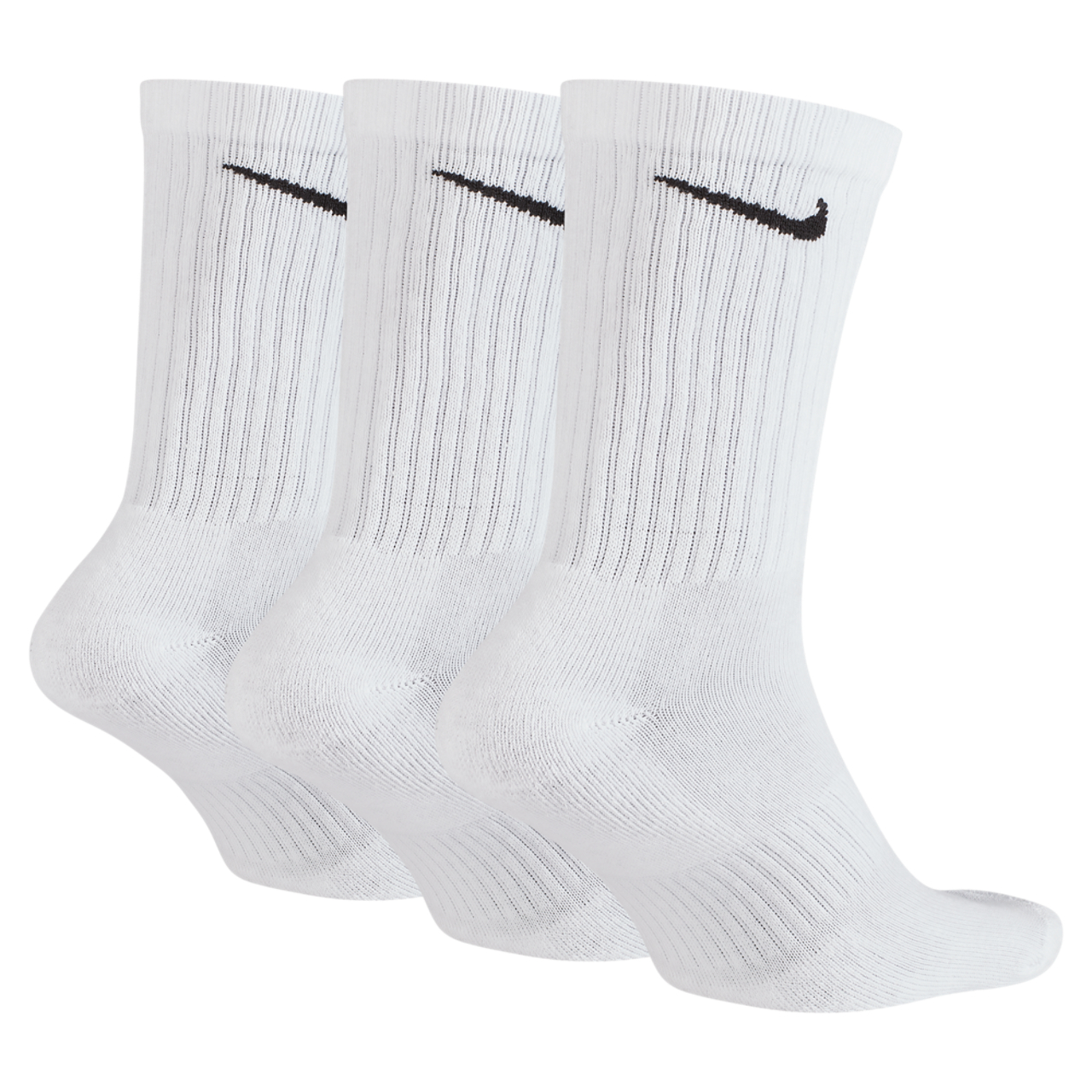 Nike Size 8-12 Everyday Cushioned 3 Pack Crew Sock Image 2 of 3. Tap to open photo gallery.