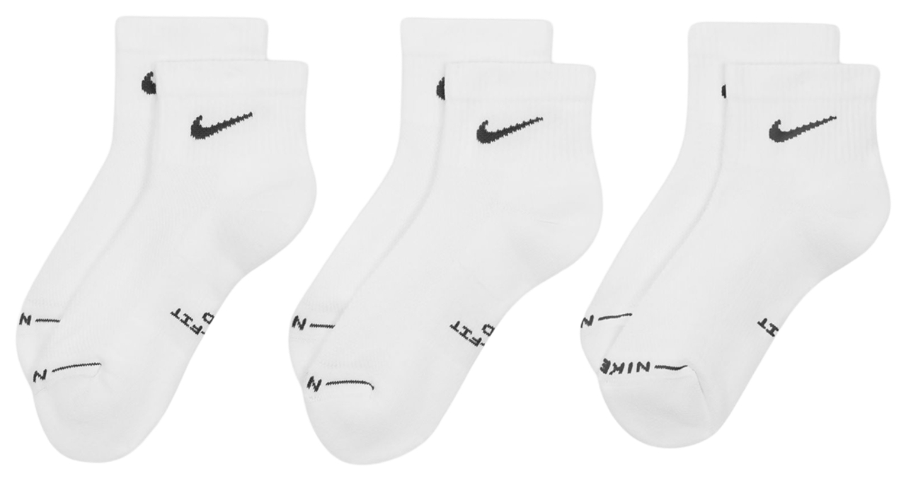 Nike Everyday Elevated Ankle Sock 3Pk White Image 3 of 4. Tap to open photo gallery.