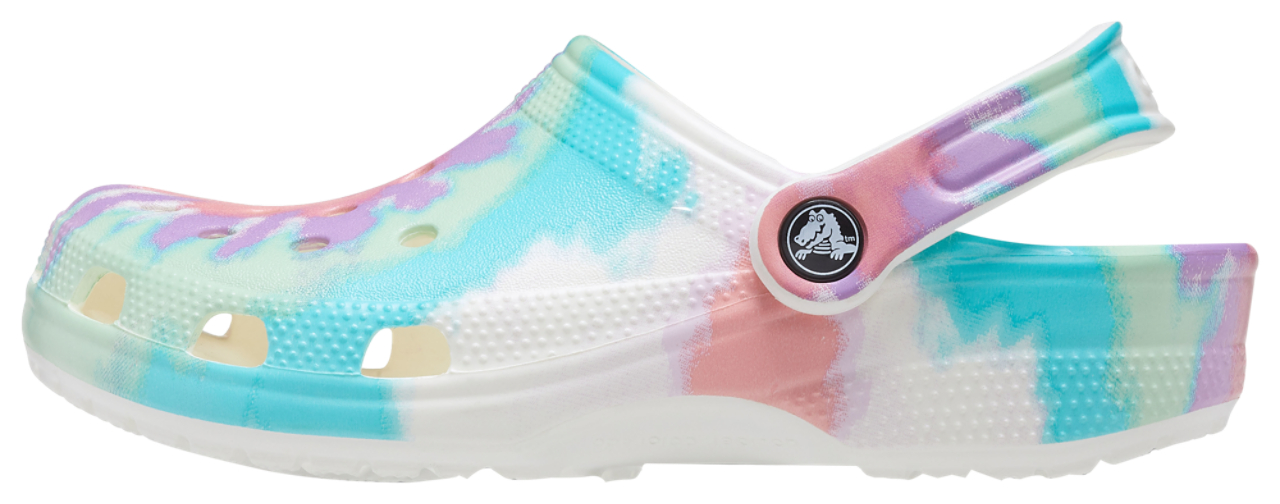 Crocs Classic Tie Dye Graphic Clog Image 2 of 3. Tap to open photo gallery.