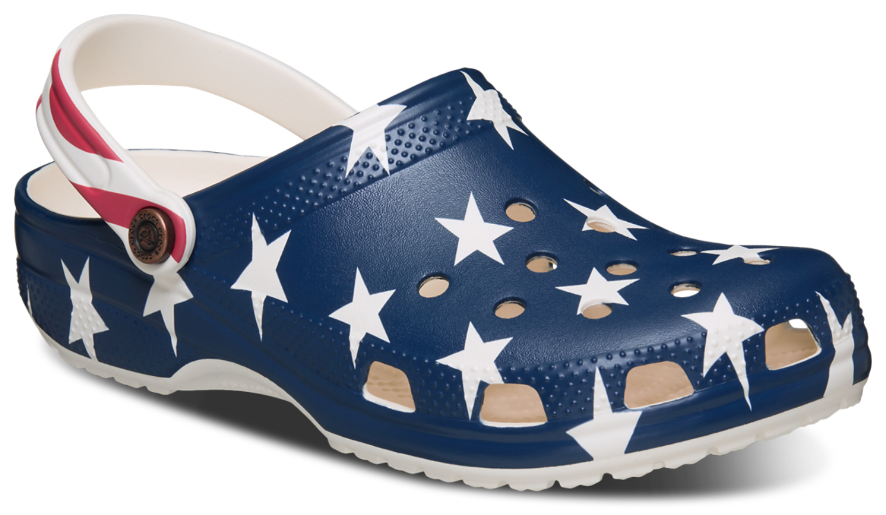 Crocs Classic Clogs Americana Image 2 of 5. Tap to open photo gallery.