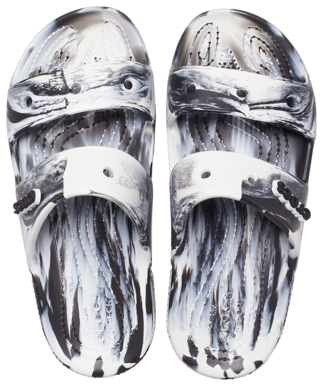 Crocs Classic Marbled Sandals Image 3 of 4. Tap to open photo gallery.