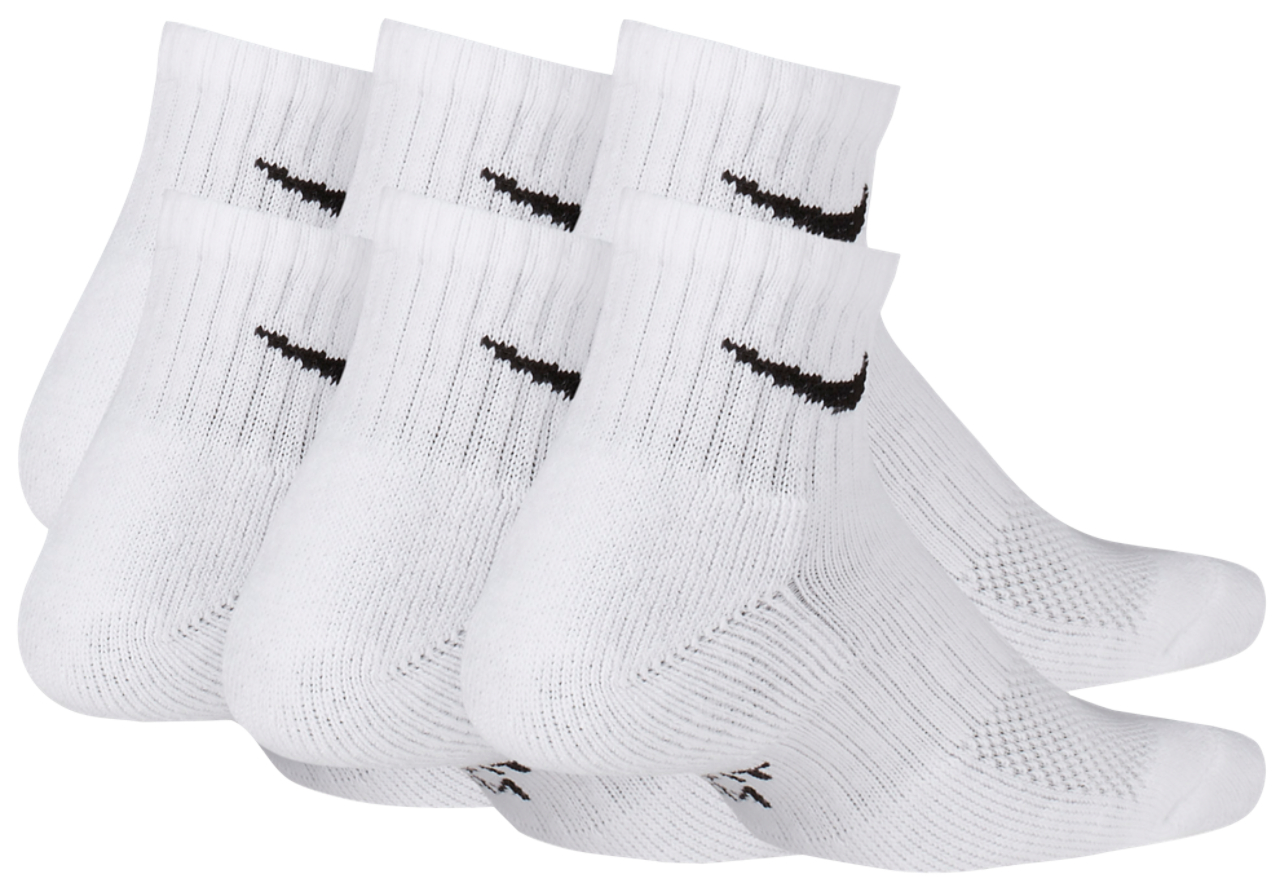 Nike 6 Pack Cushioned Quarter Socks  Image 3 of 3. Tap to open photo gallery.